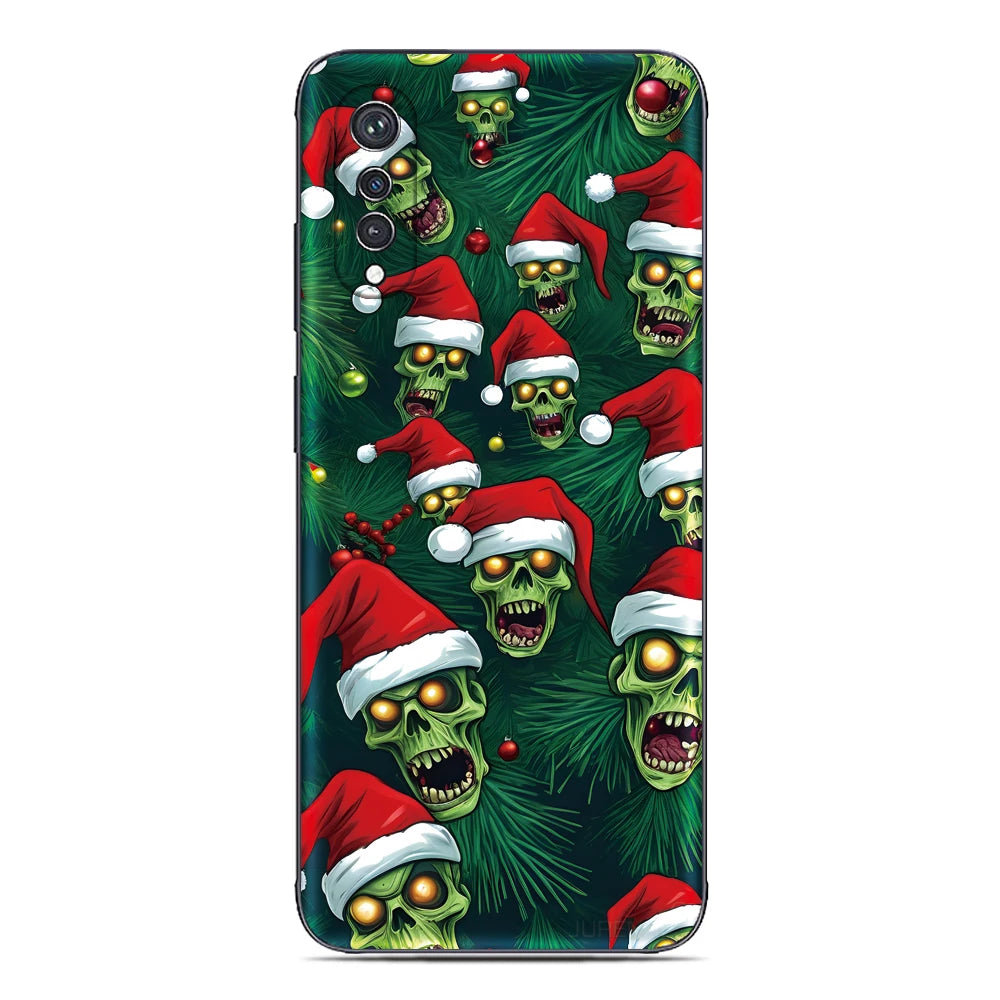 Weihnachts Skulls TPU Hülle für Google Pixel 10 10 Pro und 10 Pro XL weich flexibel stoßfest kratzfest mit Cartoon Blumen Anime Design