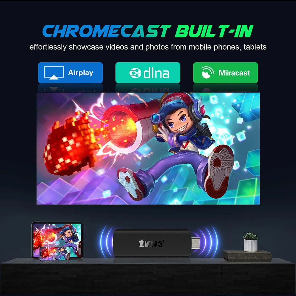 Android 14 TV Stick mit Sprachsteuerung