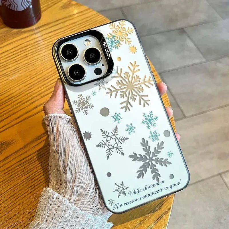 Weihnachts-Schneeflocken Hülle für Samsung S26