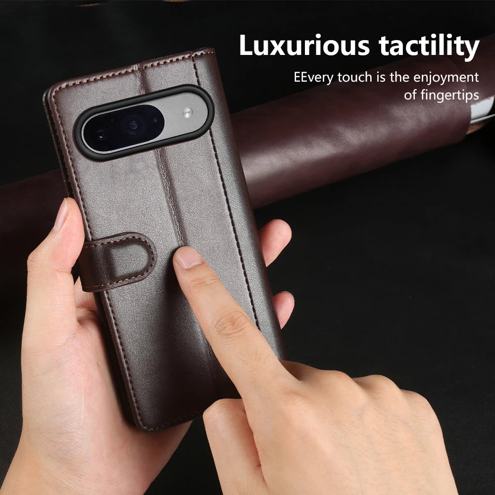 Luxuriöse Echtleder Handyhülle für Google Pixel 10