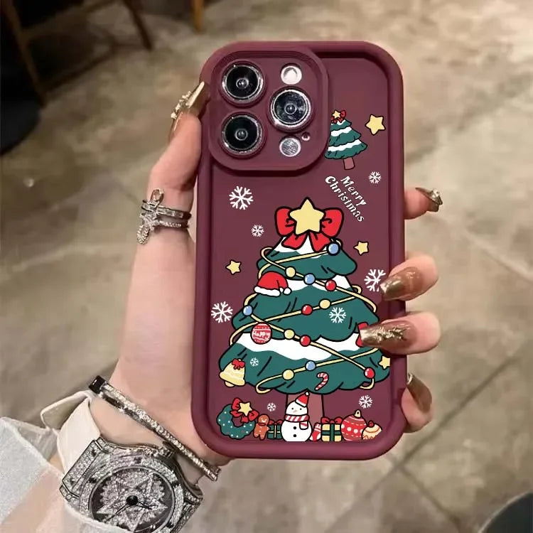 Pixel 9 8 Case Christmas Cartoon Silicone Full Protection Case
