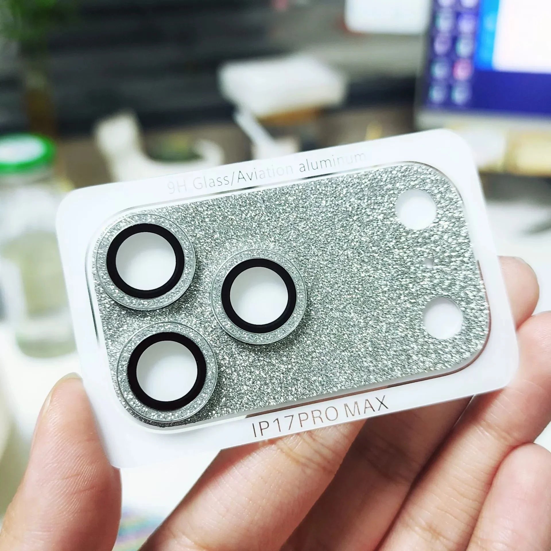 Glitzer Metall Kameraabdeckung für iPhone 17 Pro Max