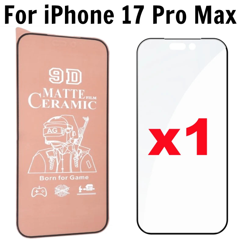 Matte ceramic screen protector for iPhone 17 series