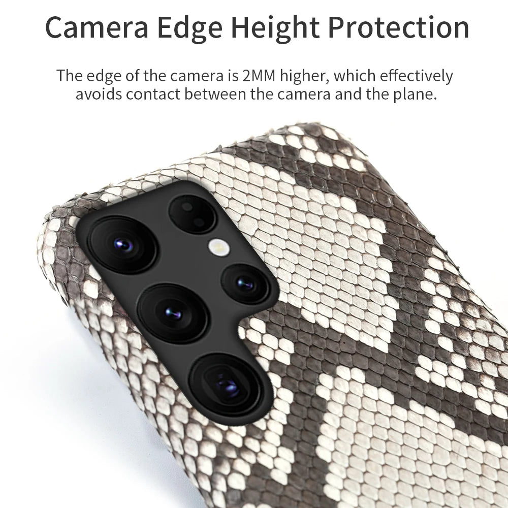 Python Leder Handyhülle für Samsung S25