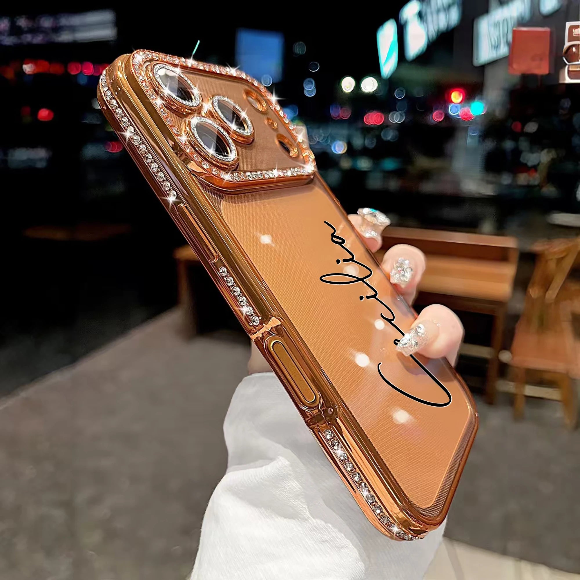 Personalisierte Glitzer-Hülle für iPhone 17