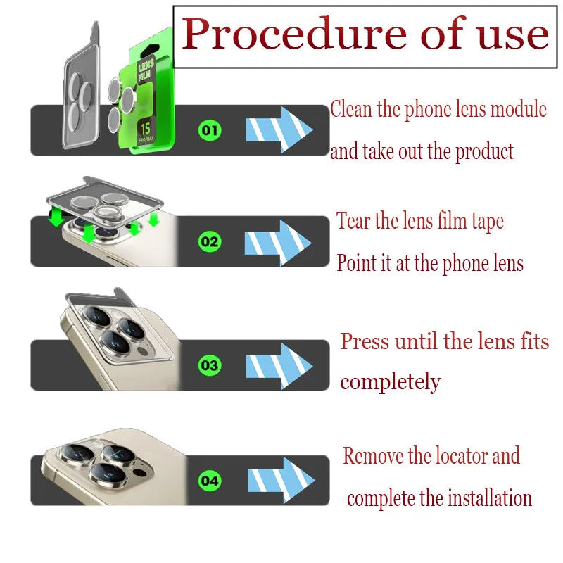 Metal Ring Camera Protective Glass for iPhone 17