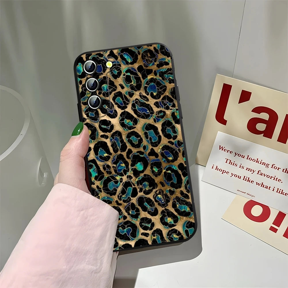 Abstrakte Tiger Mädchen Hülle für Samsung Galaxy