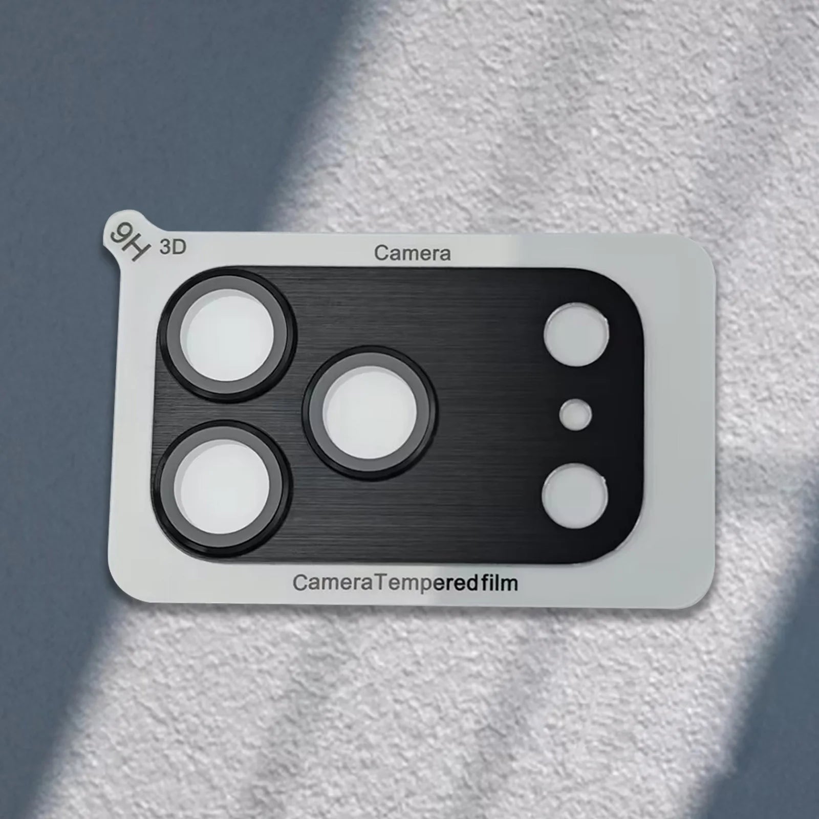 Brushed metal camera lens protector for iPhone 17 series