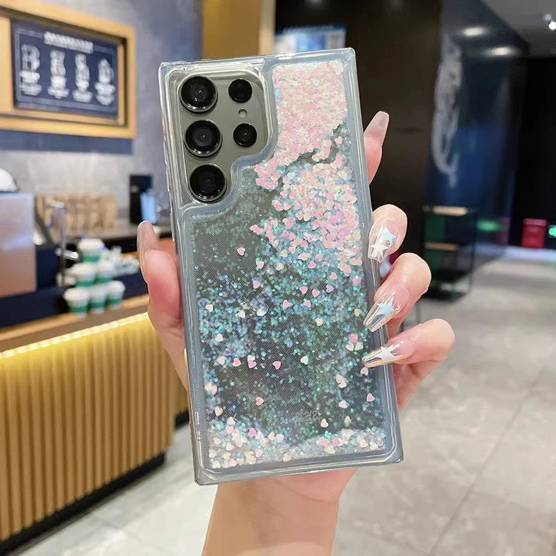 Flüssig Glitzer Hülle für Samsung Galaxy S25