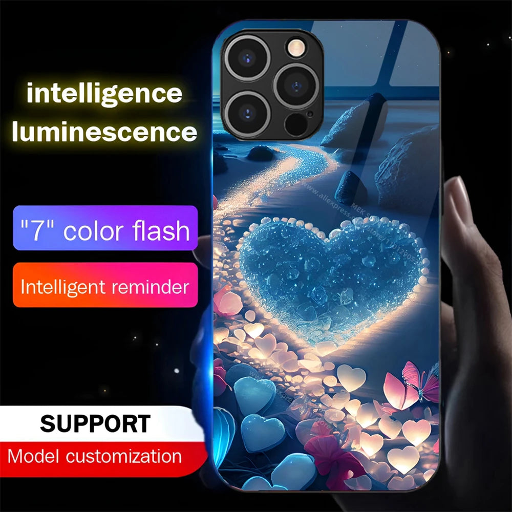 Leuchtende Love Beach Hülle für iPhone 17 Pro Max