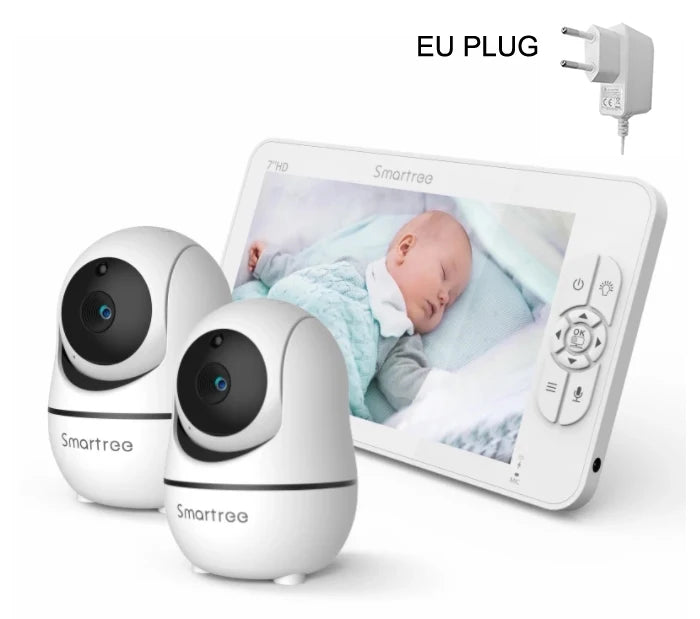 7" HD Video Baby Monitor with 2 Cameras and Zoom