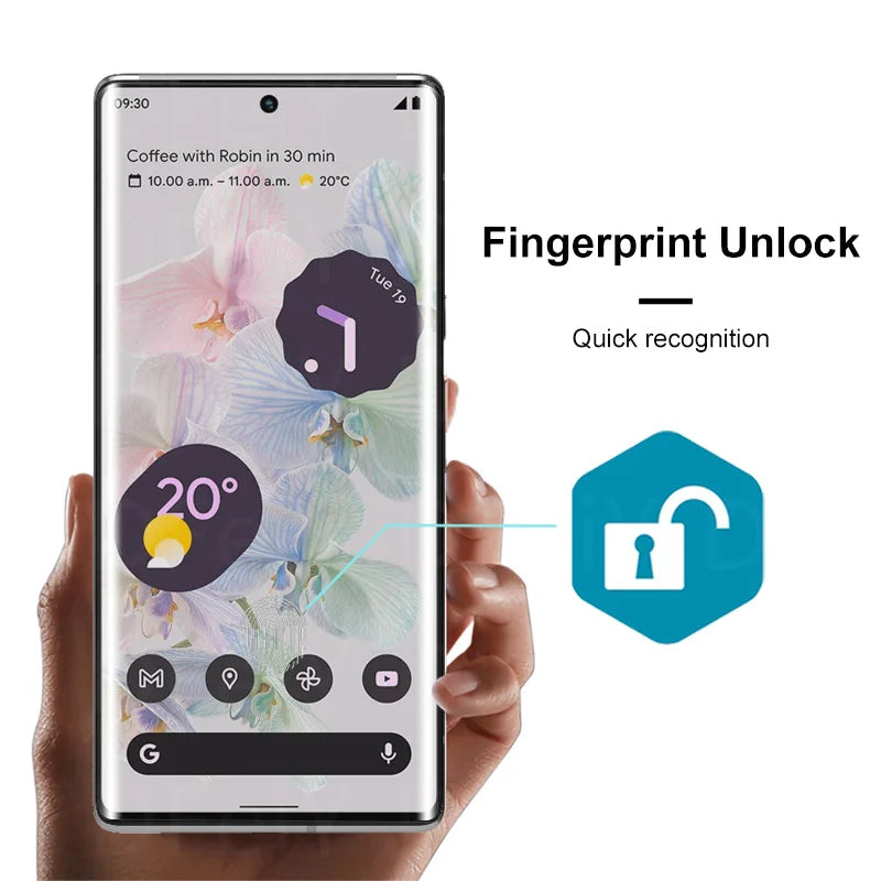 3D-UV-Glasfolie für Google Pixel 6–8 Pro