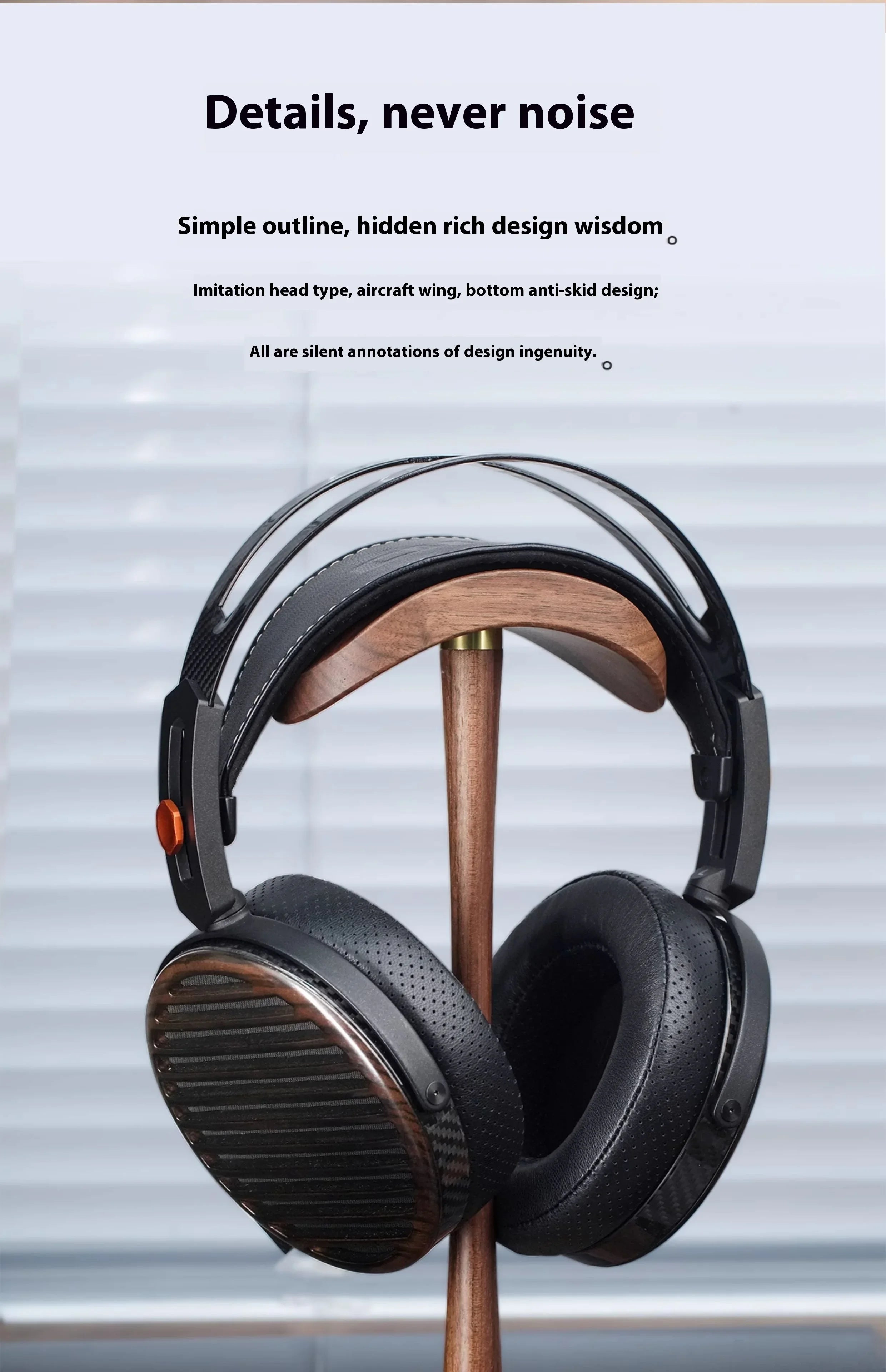 Walnuss Kopfhörerhalter aus Massivholz für Gaming