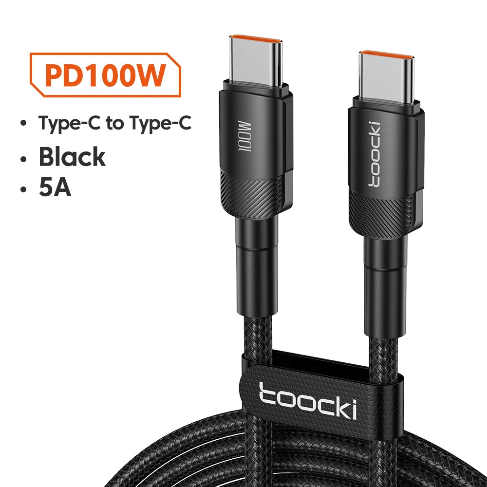 Toocki 100W USB-C Typ-C Schnellladekabel