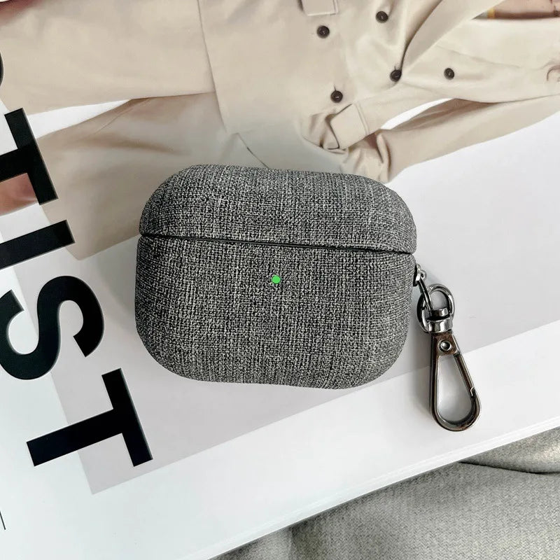 Hülle für AirPods Pro 3–4 Stoffmuster Luxusschutzhülle