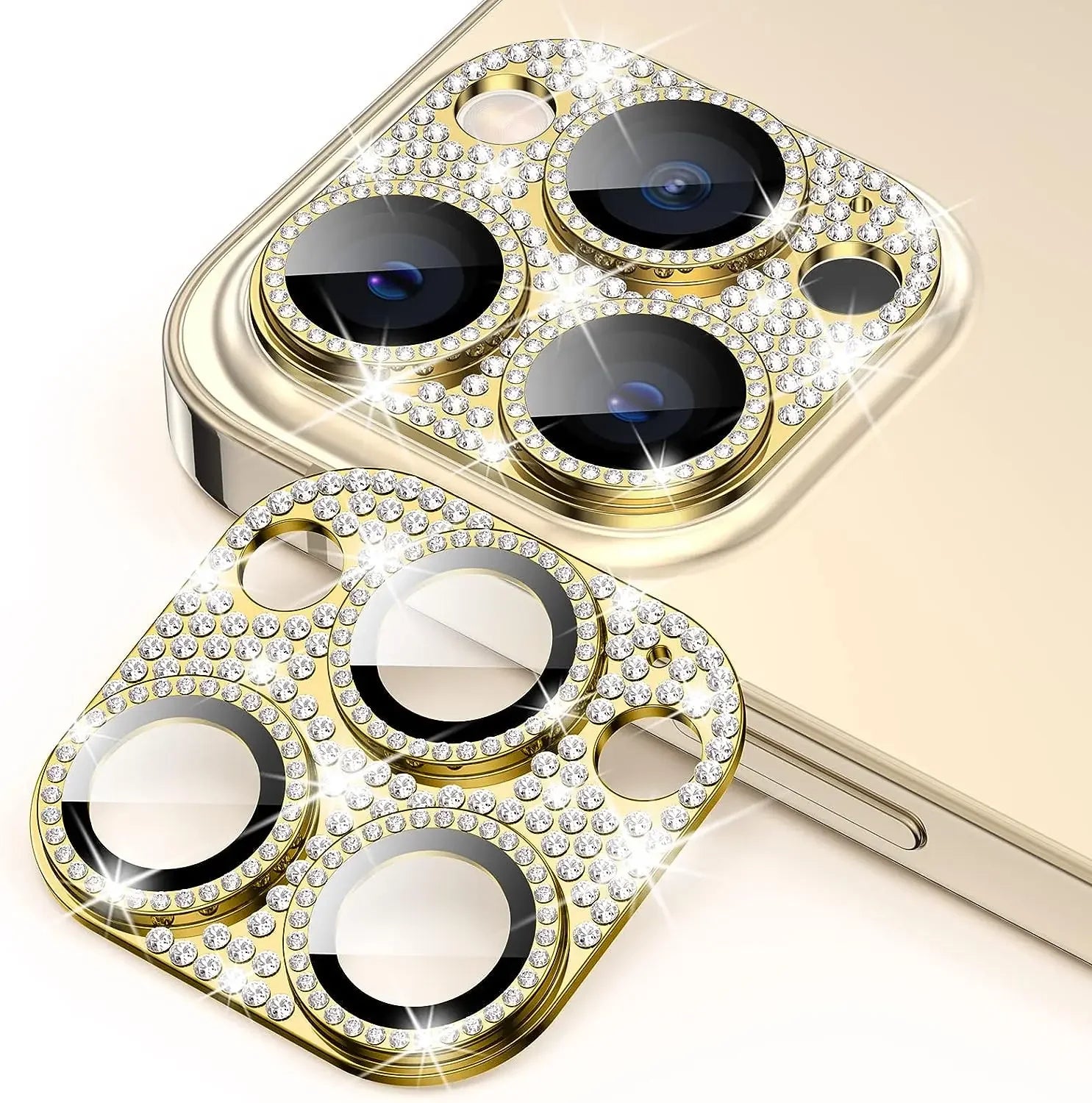 Luxurious glitter camera protector for iPhone 17