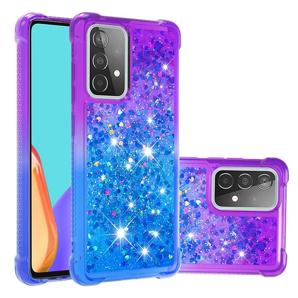 Glitzer Flüssighülle für Samsung Galaxy S25 Gradient
