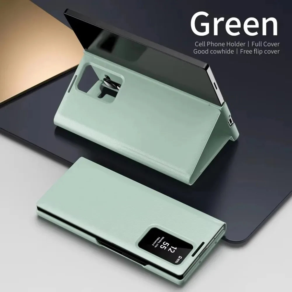 Minimalistische Leder Kartenhalter Hülle Samsung