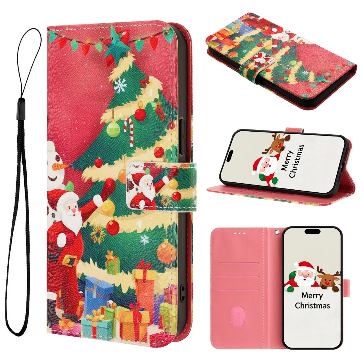 Christmas flip wallet case for Google Pixel