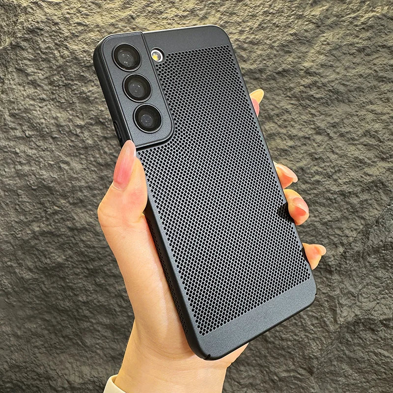 Aushöhlen Mesh Hülle für Samsung S23 S24 S25